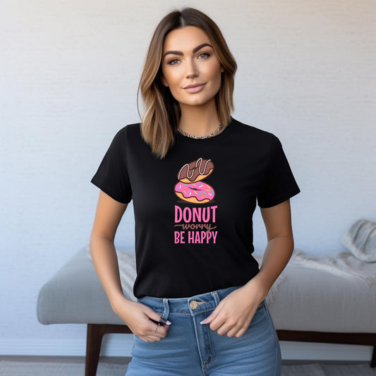 Donut Worry Be Happy Fun T-Shirt