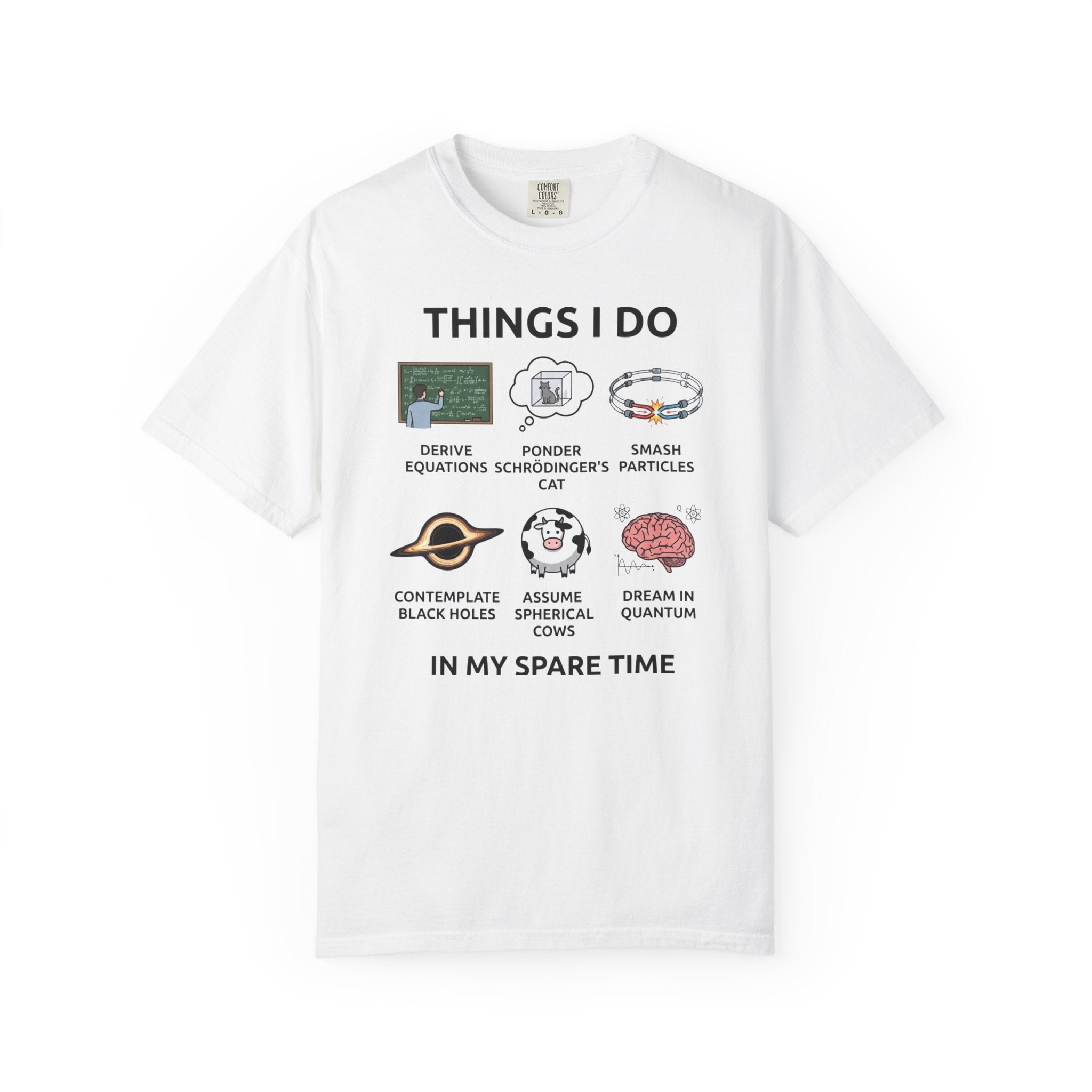 Physics Nerd T-Shirt – Things I Do In My Spare Time – Funny Science & Physics Geek Tee