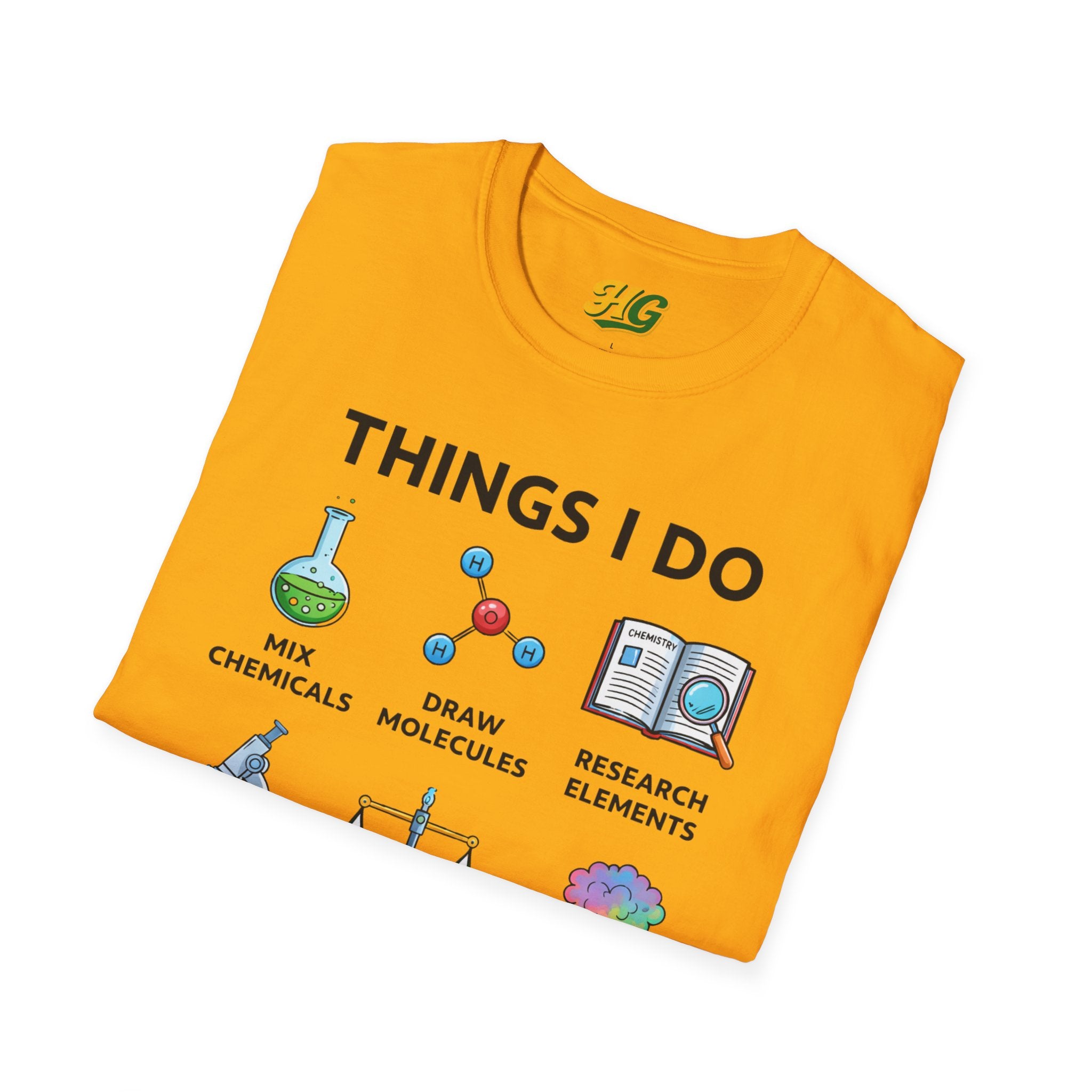 Chemistry Things I Do In My Spare Time T-Shirt – Funny Chemist Tee for Science Nerds, STEM Student Gift, Lab Humor Shirt for Chemistry Lovers