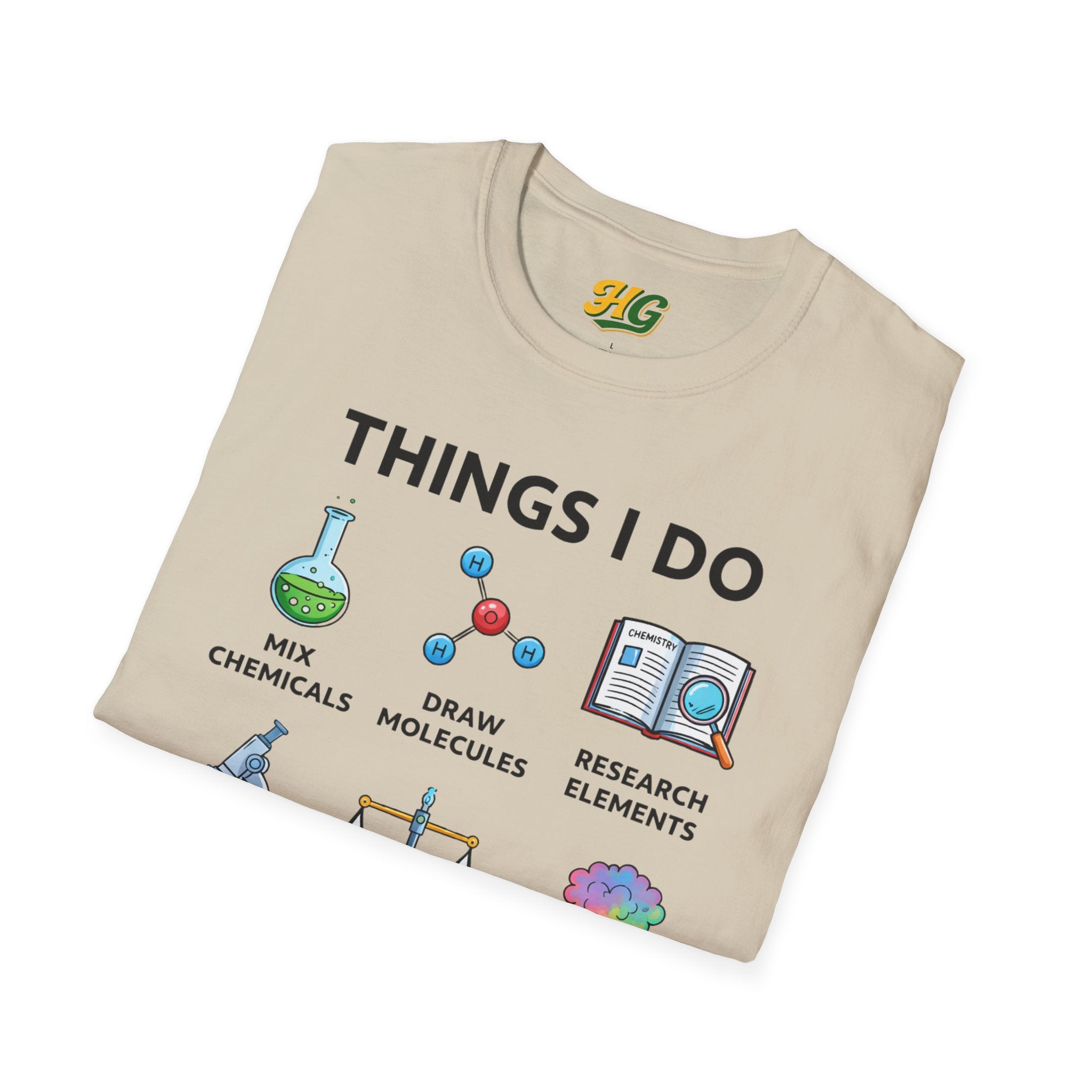 Chemistry Things I Do In My Spare Time T-Shirt – Funny Chemist Tee for Science Nerds, STEM Student Gift, Lab Humor Shirt for Chemistry Lovers