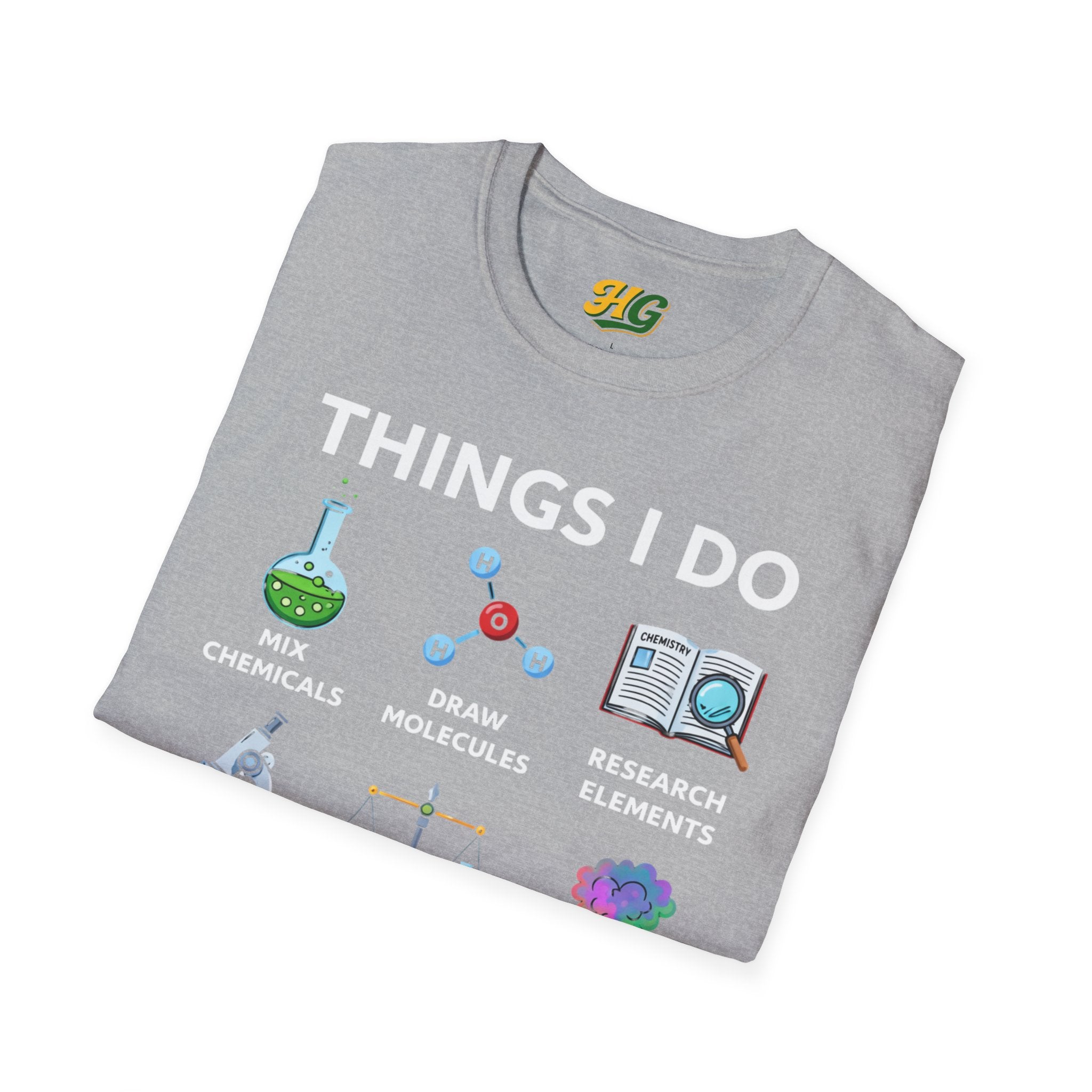 Chemistry Things I Do In My Spare Time T-Shirt – Funny Chemist Tee for Science Nerds, STEM Student Gift, Lab Humor Shirt for Chemistry Lovers
