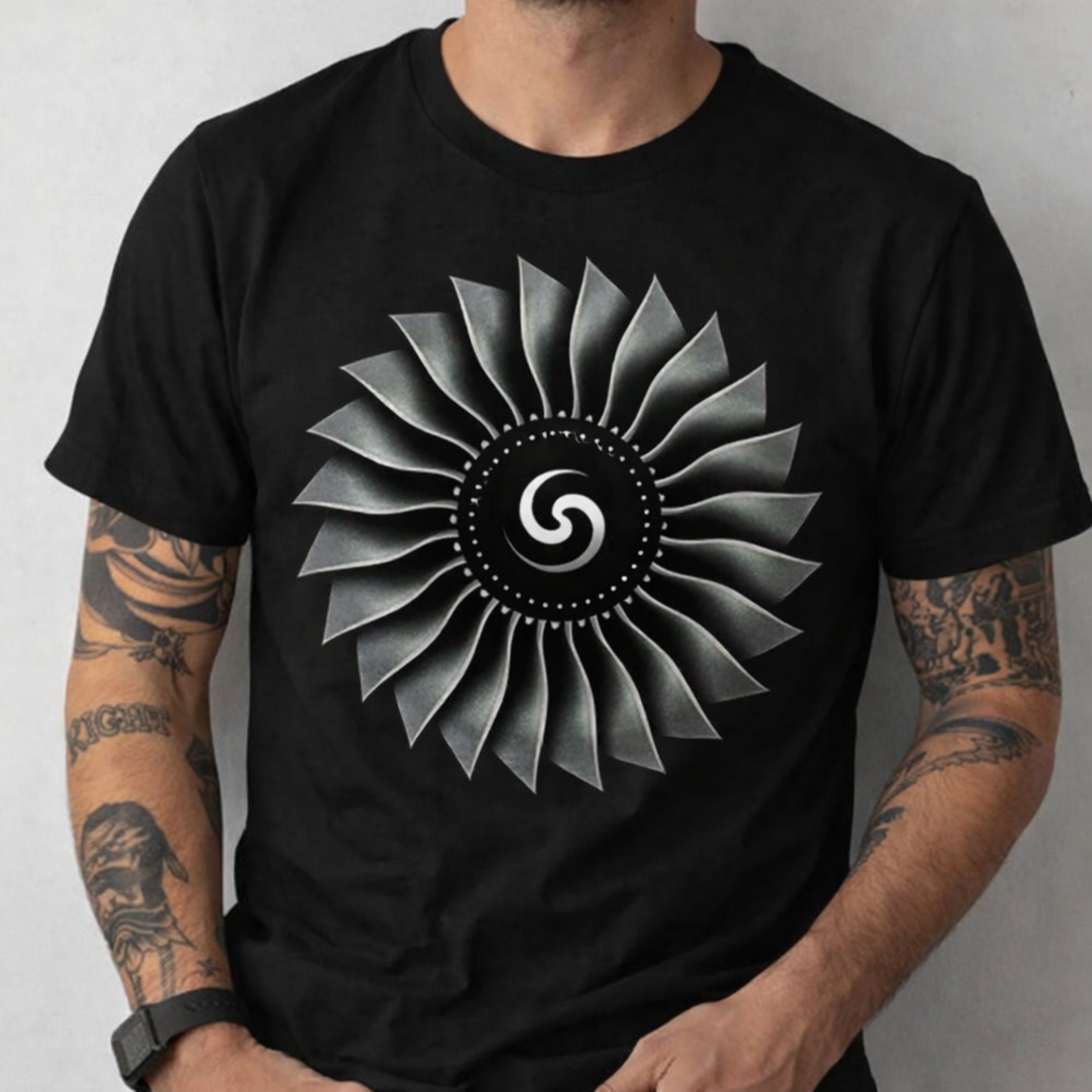 GE90 Engine Fan Blade T-shirt for Airplane Geeks