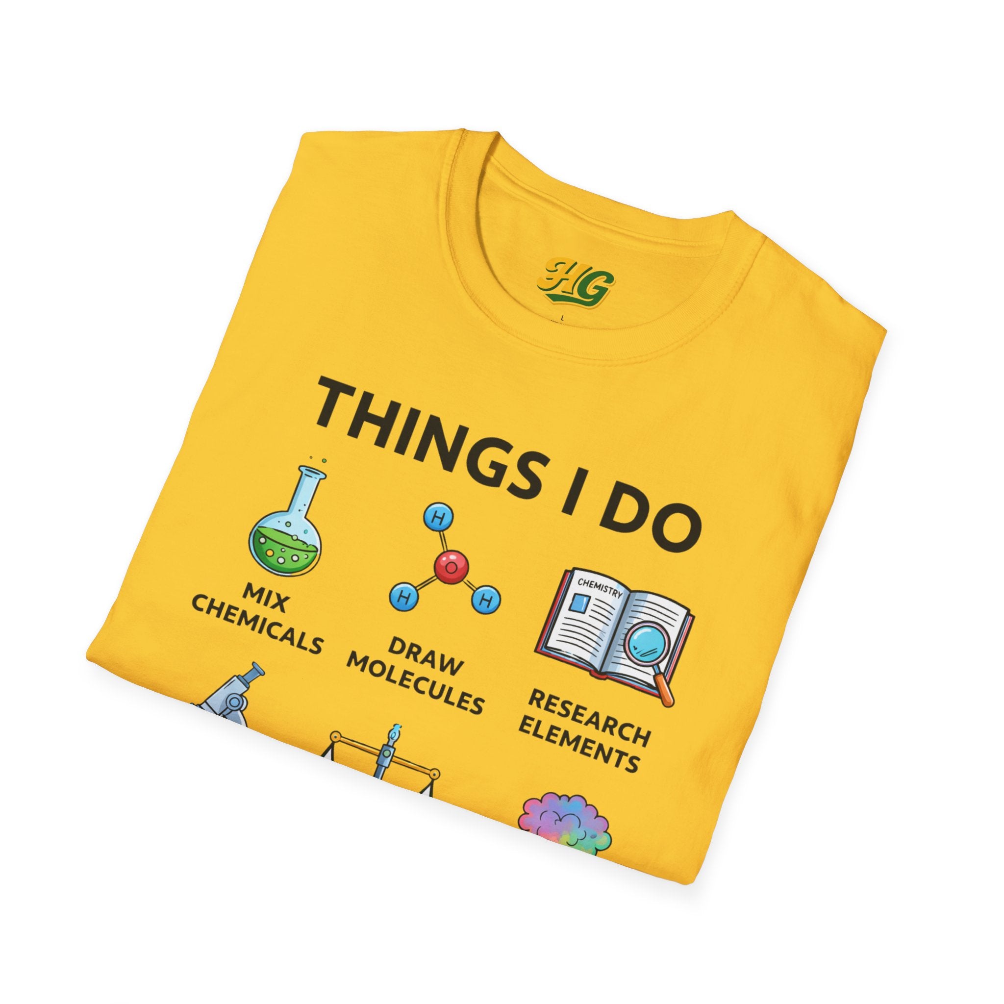 Chemistry Things I Do In My Spare Time T-Shirt – Funny Chemist Tee for Science Nerds, STEM Student Gift, Lab Humor Shirt for Chemistry Lovers