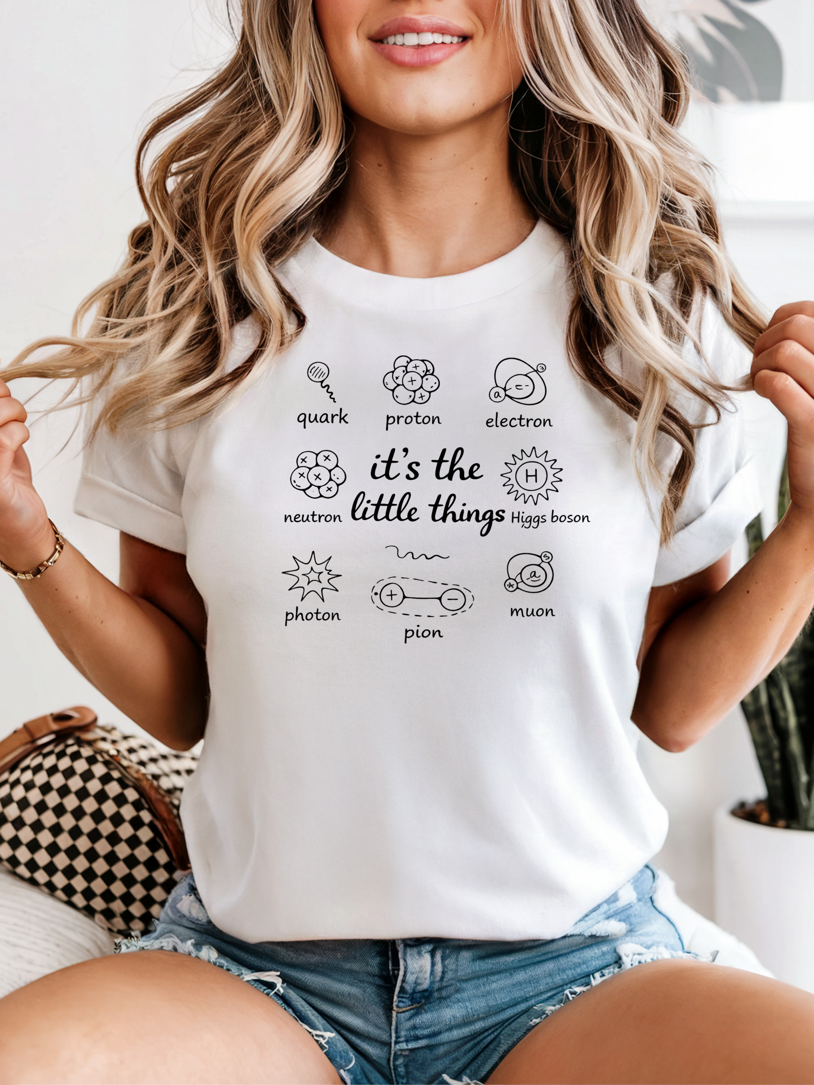 It’s The Little Things Physics T-Shirt – Particle Physics Tee for Science Nerds, Quantum Mechanics Shirt, STEM Gift for Physicists, Geeky Science Apparel