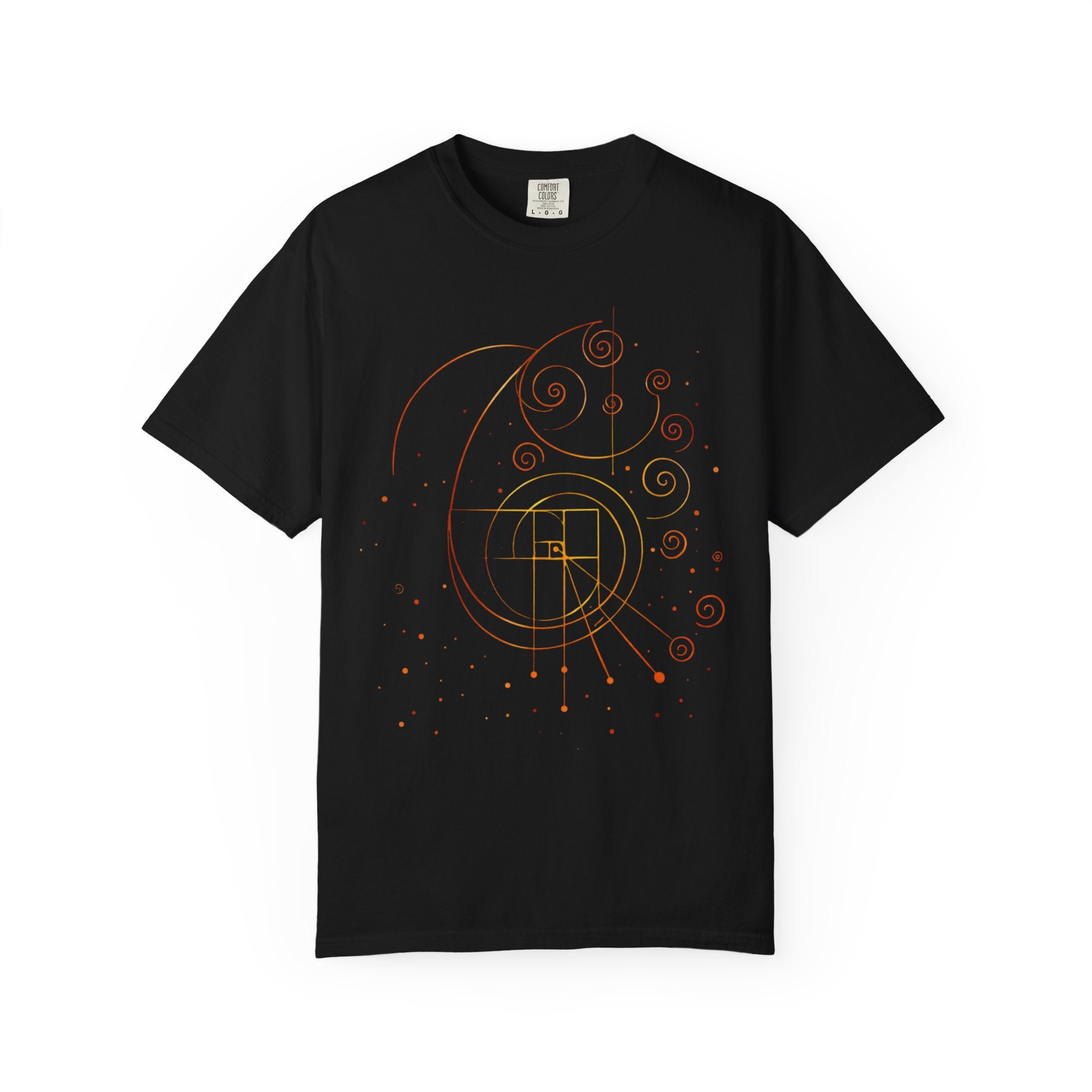 Fibonacci Pattern T-shirt, math lovers, teachers, students, clever geometry.