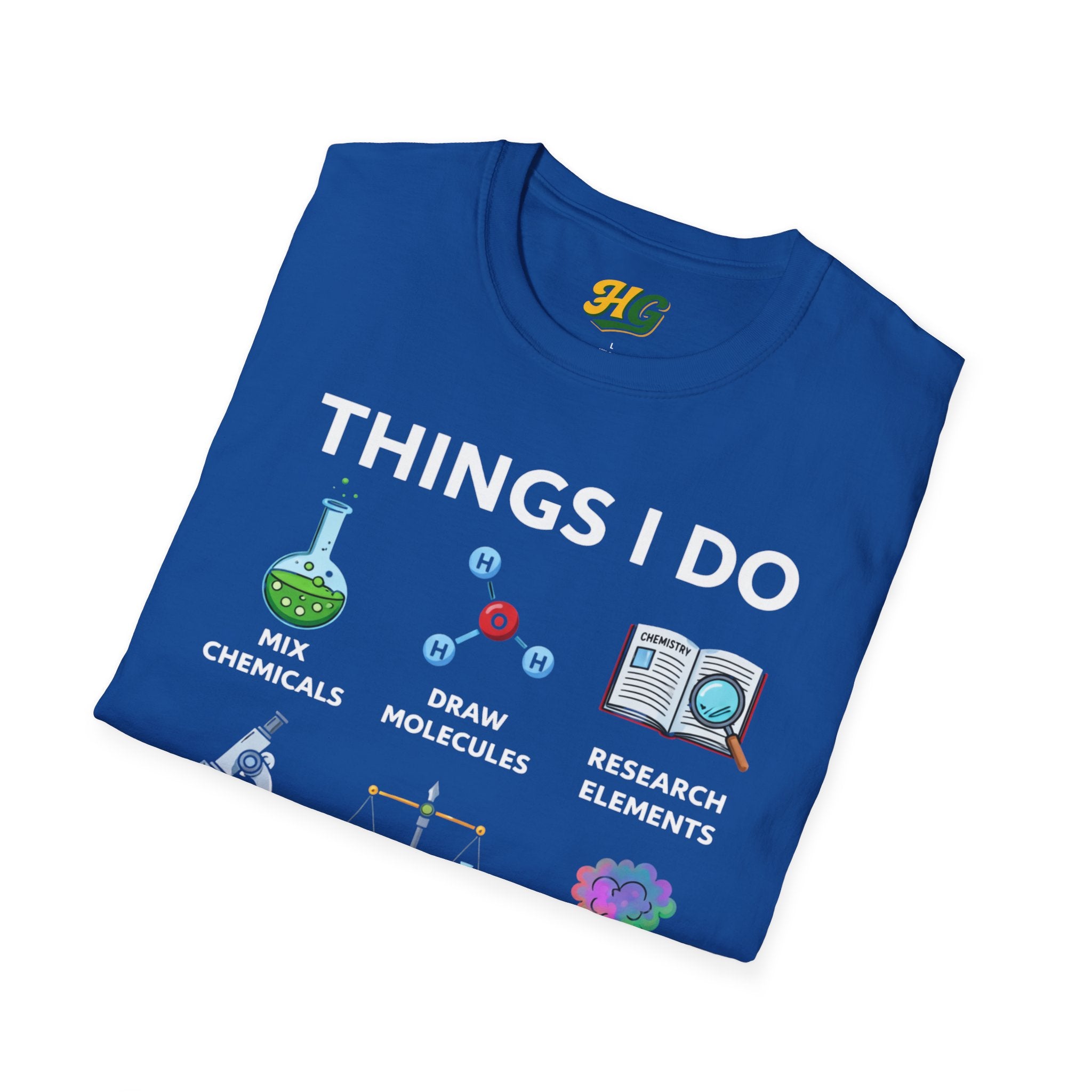 Chemistry Things I Do In My Spare Time T-Shirt – Funny Chemist Tee for Science Nerds, STEM Student Gift, Lab Humor Shirt for Chemistry Lovers