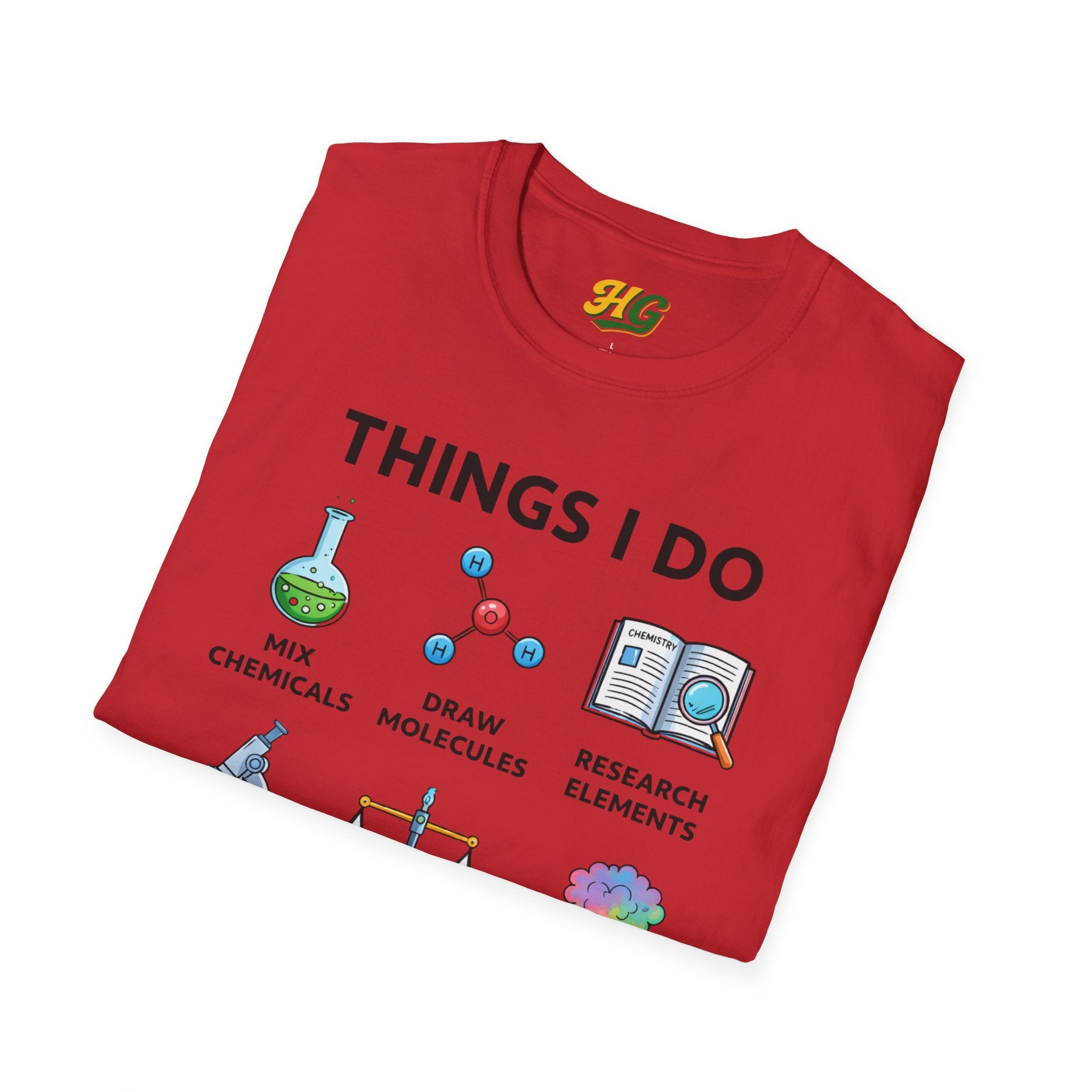 Chemistry Things I Do In My Spare Time T-Shirt – Funny Chemist Tee for Science Nerds, STEM Student Gift, Lab Humor Shirt for Chemistry Lovers