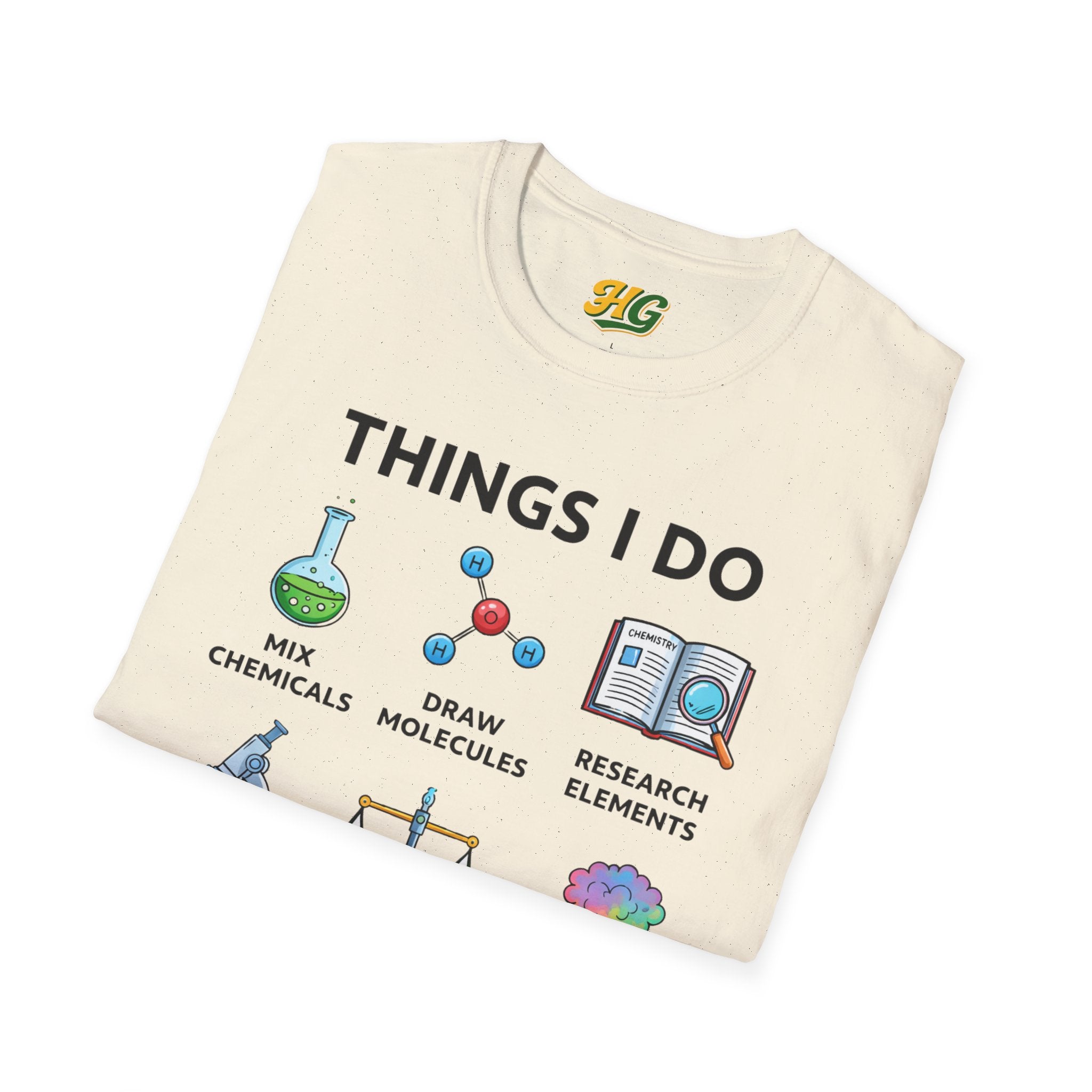 Chemistry Things I Do In My Spare Time T-Shirt – Funny Chemist Tee for Science Nerds, STEM Student Gift, Lab Humor Shirt for Chemistry Lovers