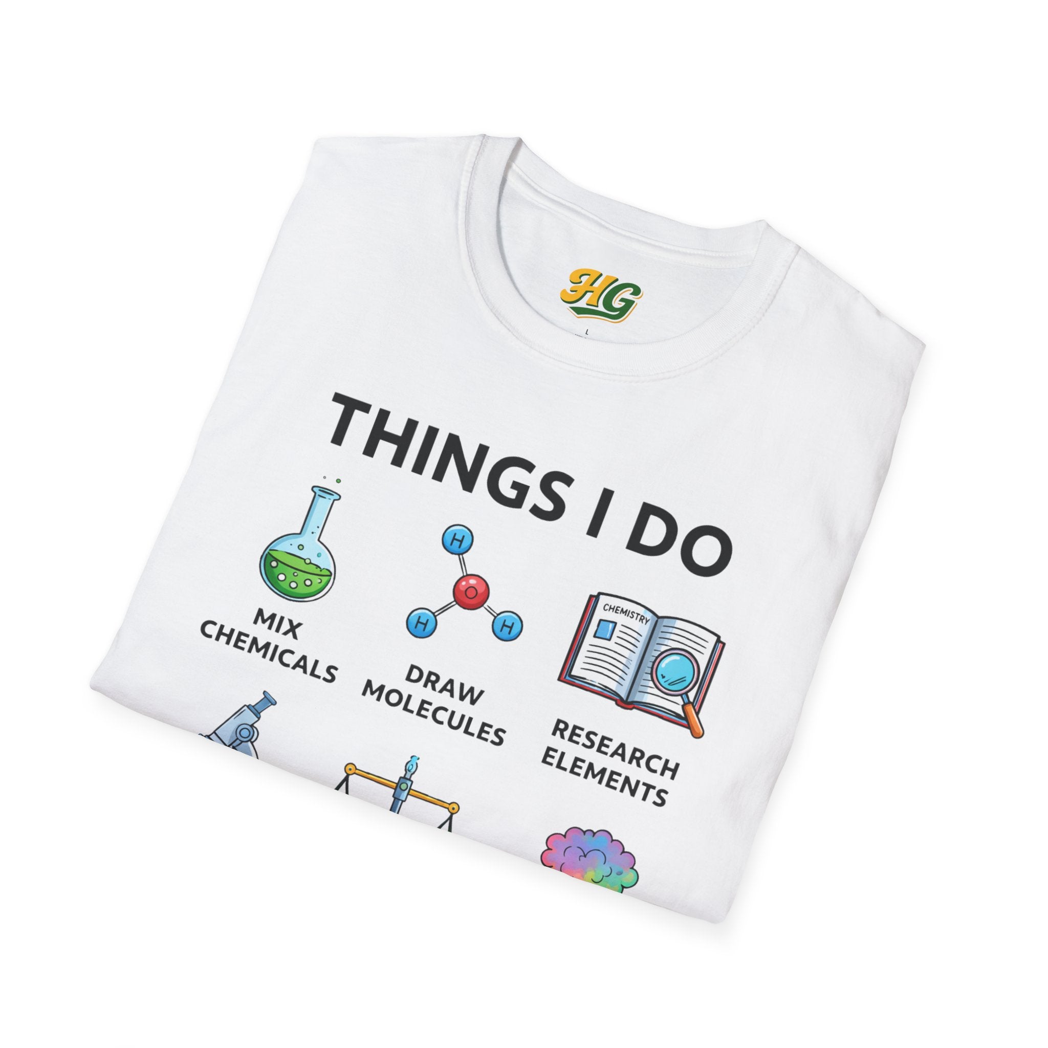 Chemistry Things I Do In My Spare Time T-Shirt – Funny Chemist Tee for Science Nerds, STEM Student Gift, Lab Humor Shirt for Chemistry Lovers