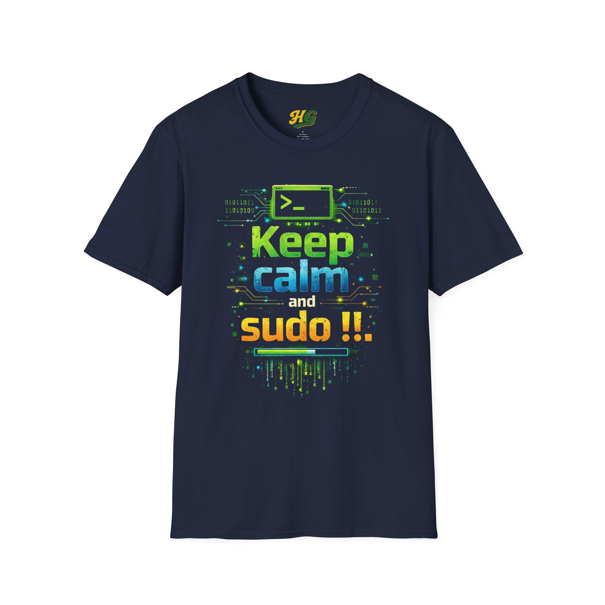 Keep Calm and sudo!! Funny Programmer Linux T-Shirt | Sysadmin Developer Geek Tee