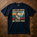 "May The Forth Be With You" Possum Lightsaber T-Shirt | Funny Sci-Fi Meme Tee