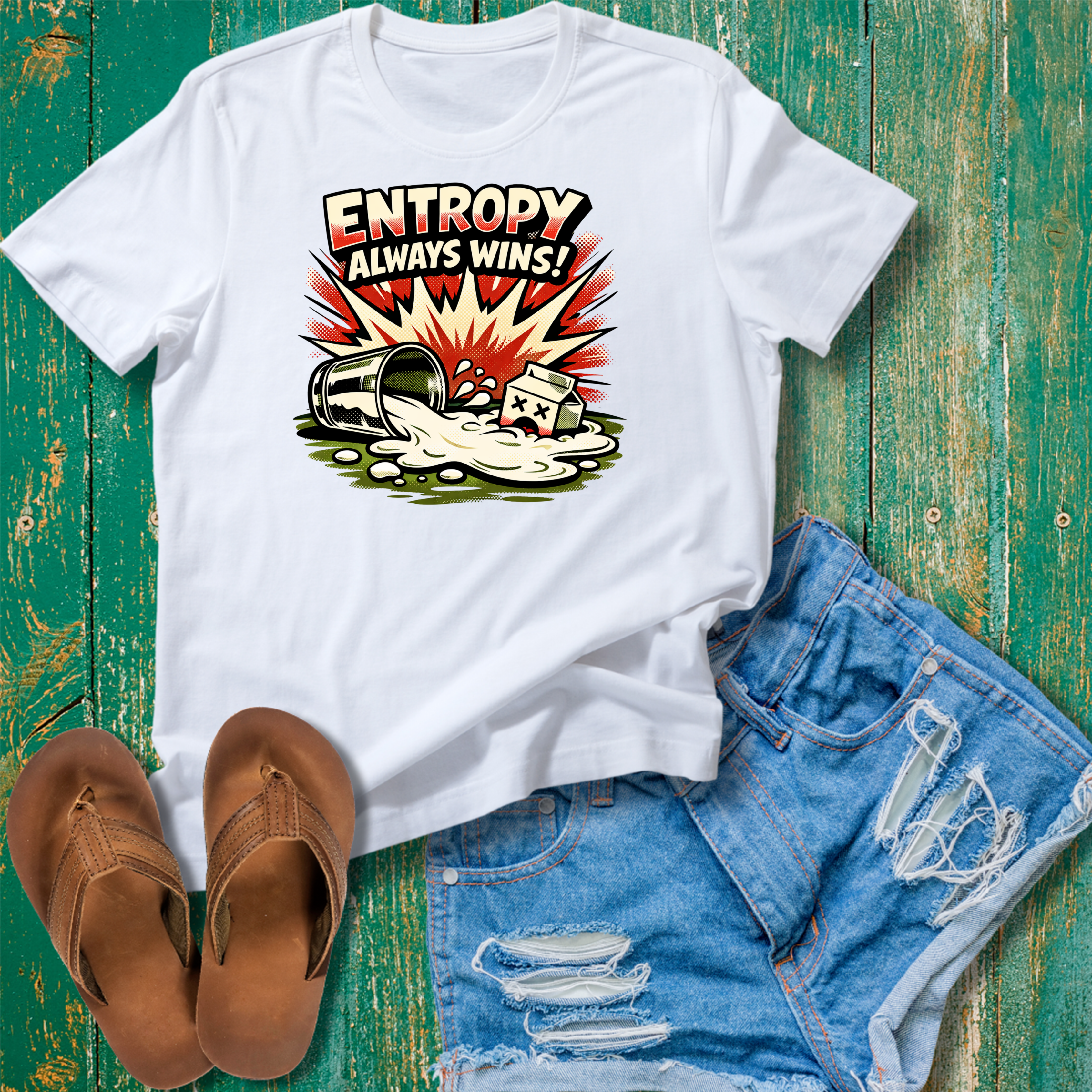 Entropy Always Wins | Second Law of Thermodynamics Physics T-Shirt | Science Nerd Gift