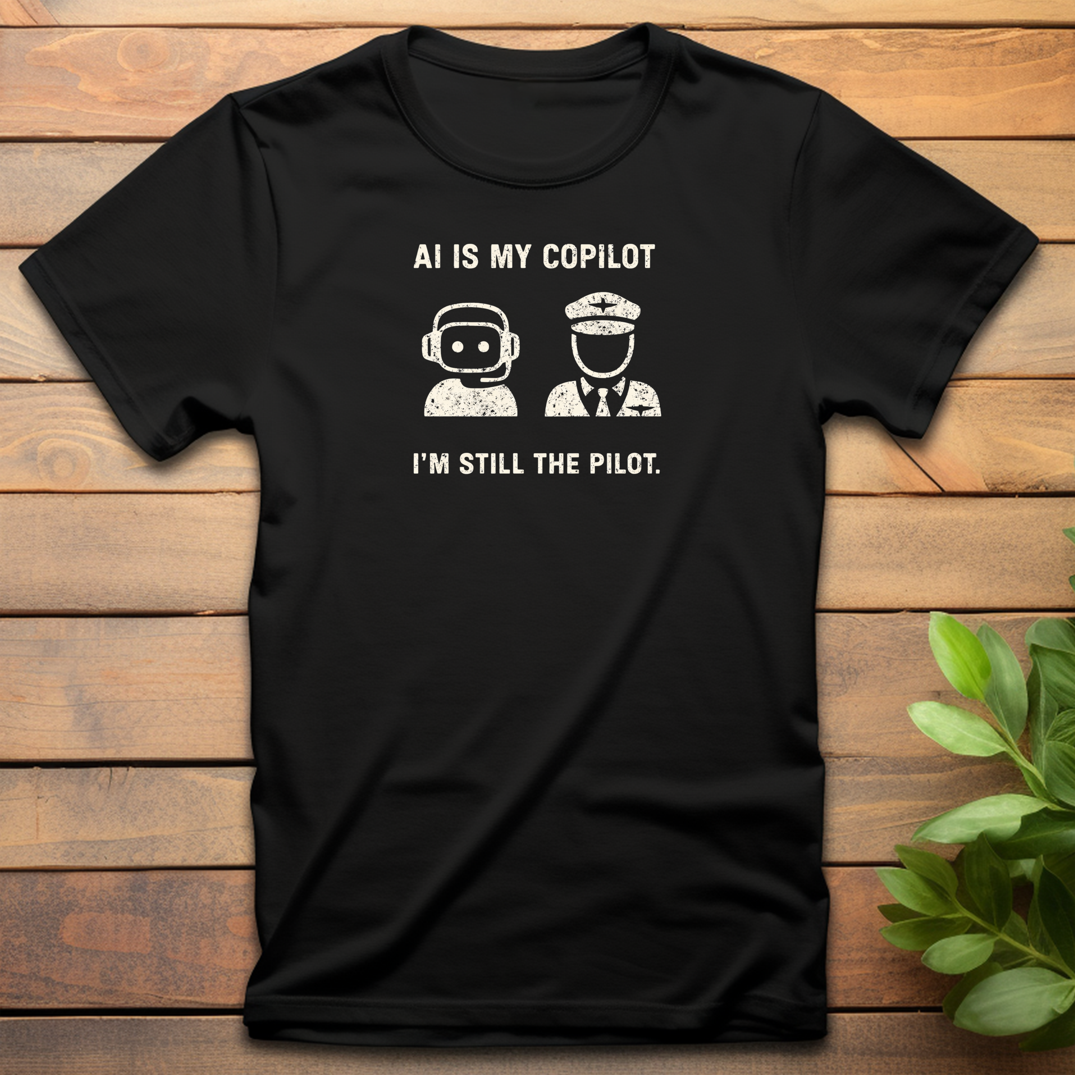 AI is My Copilot, I’m Still the Pilot | Artificial Intelligence Tech T-Shirt | Developer & Creative Gift